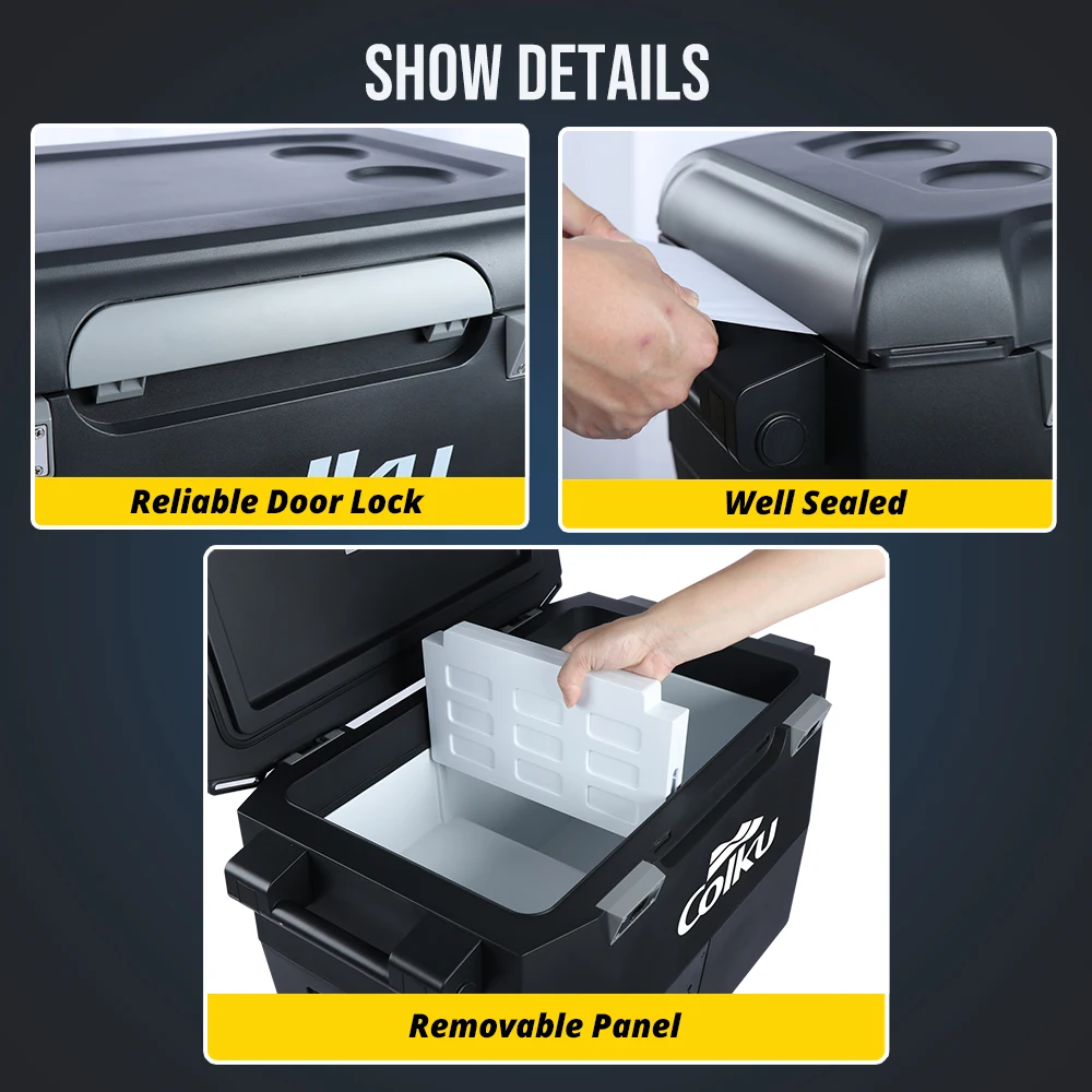 Wholesale Electronic Cooler Box Home 42L Mini Car Refrigerator 12V Caravan Rv Vehicle Camping Fridge with Bottle Opener