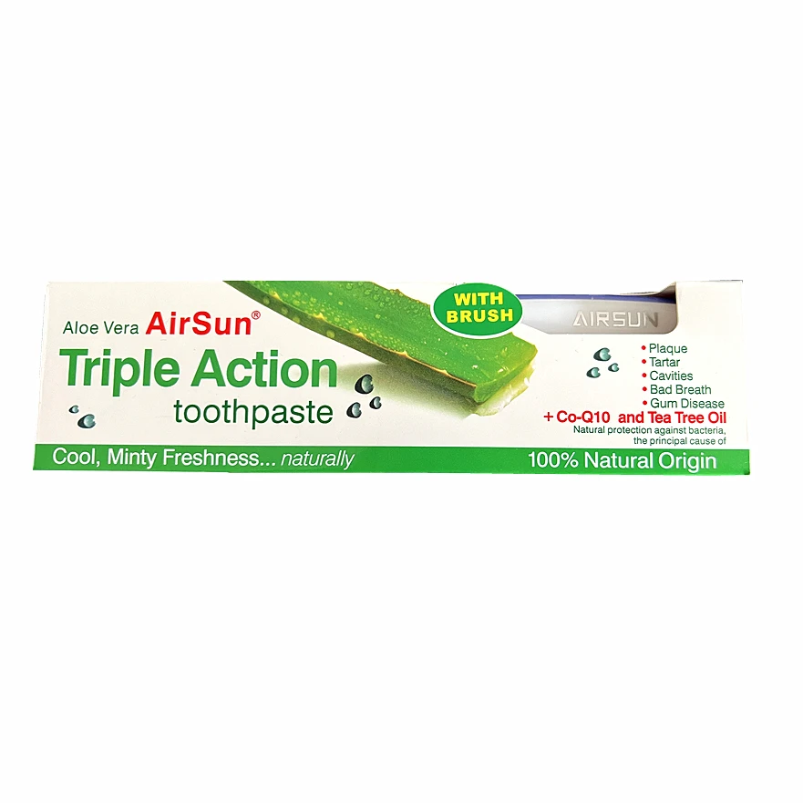 AirSun Fresh Mint Aloe Vera Triple Action Natural Toothpaste