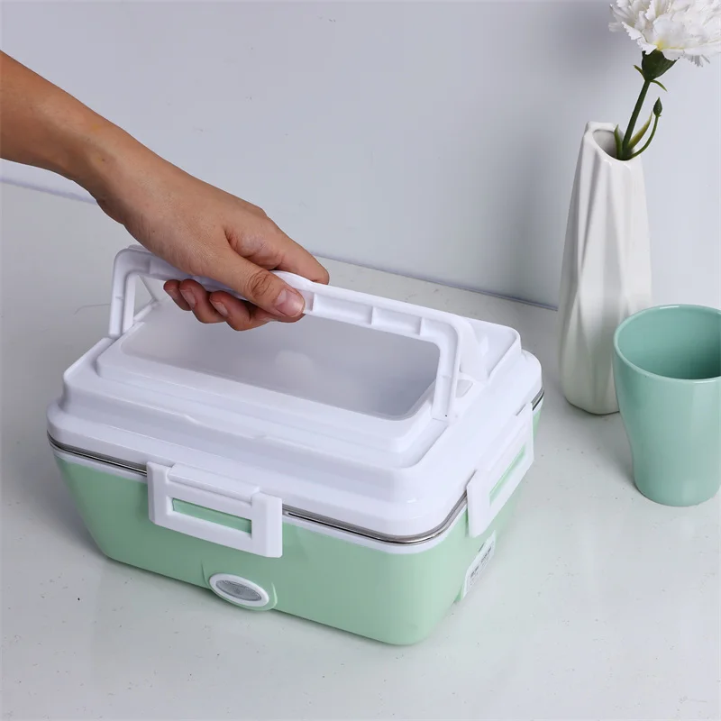 1.5L Food Warmer Heater Portable Stainless Steel Container Electric Lunch Boxes with Insulation Bag for Car Truck Office