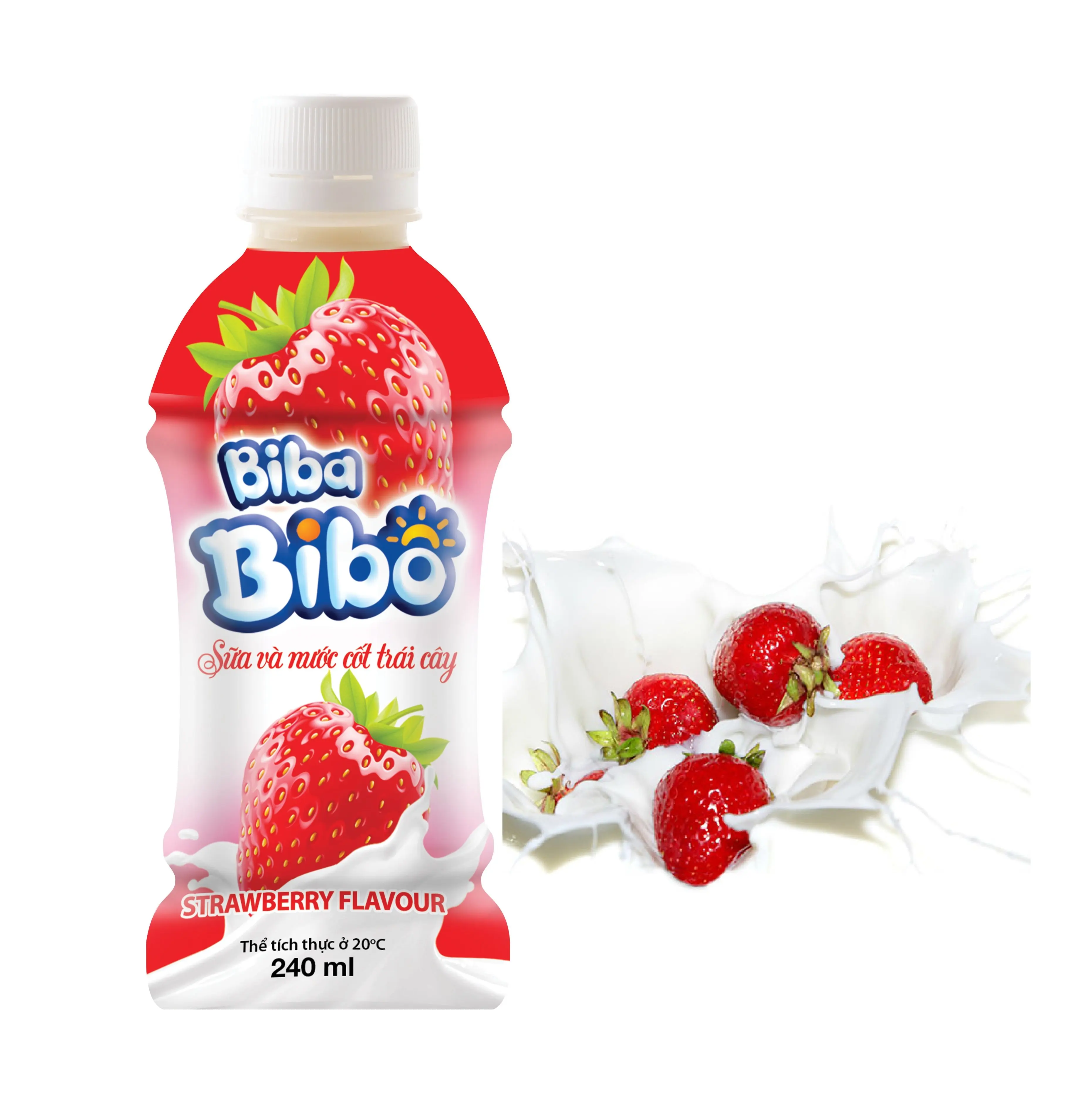 2021 Nutrition Milk Bibabibo Flavored Milk Bottle Orange flavored Strawberry flavored 350ml