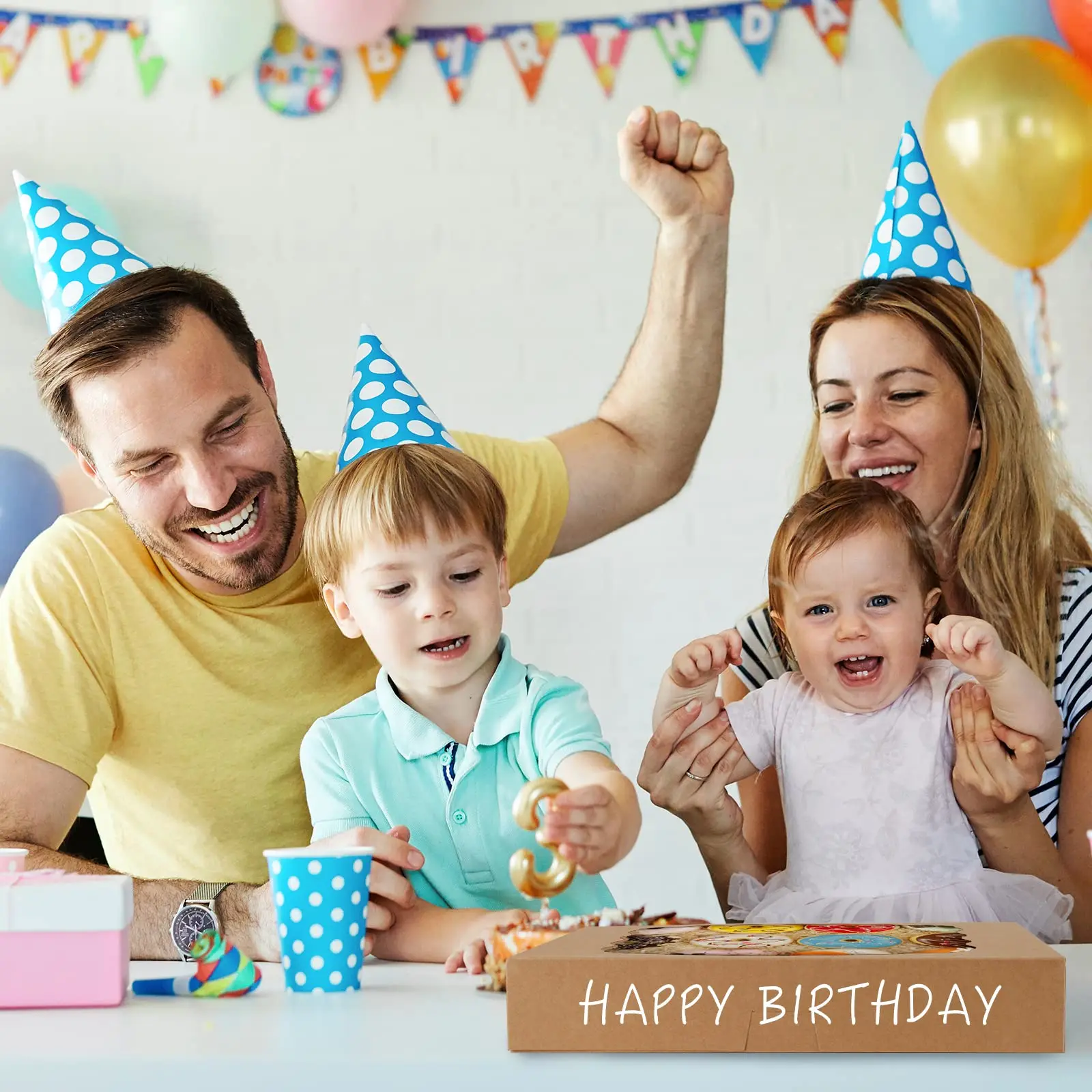 Logo customized  bakery box grease proof oil resistant bakery box kraft box for bakery packaging with clear window