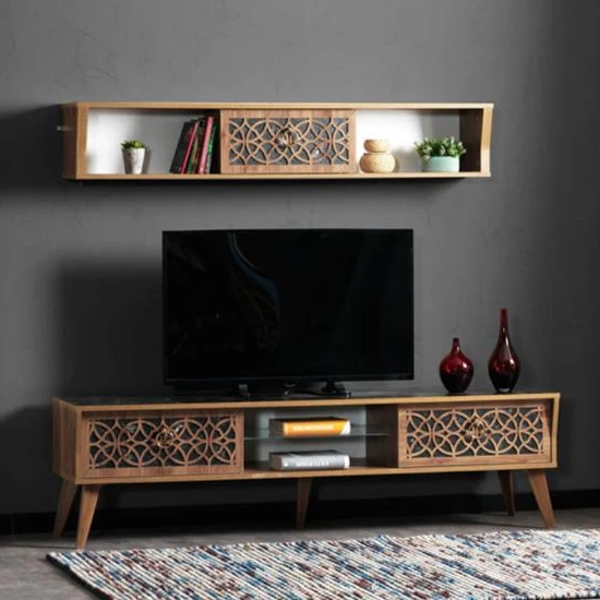 
 Настенный блок для телевизора. Переключаемый ТВ-блок в современном стиле  