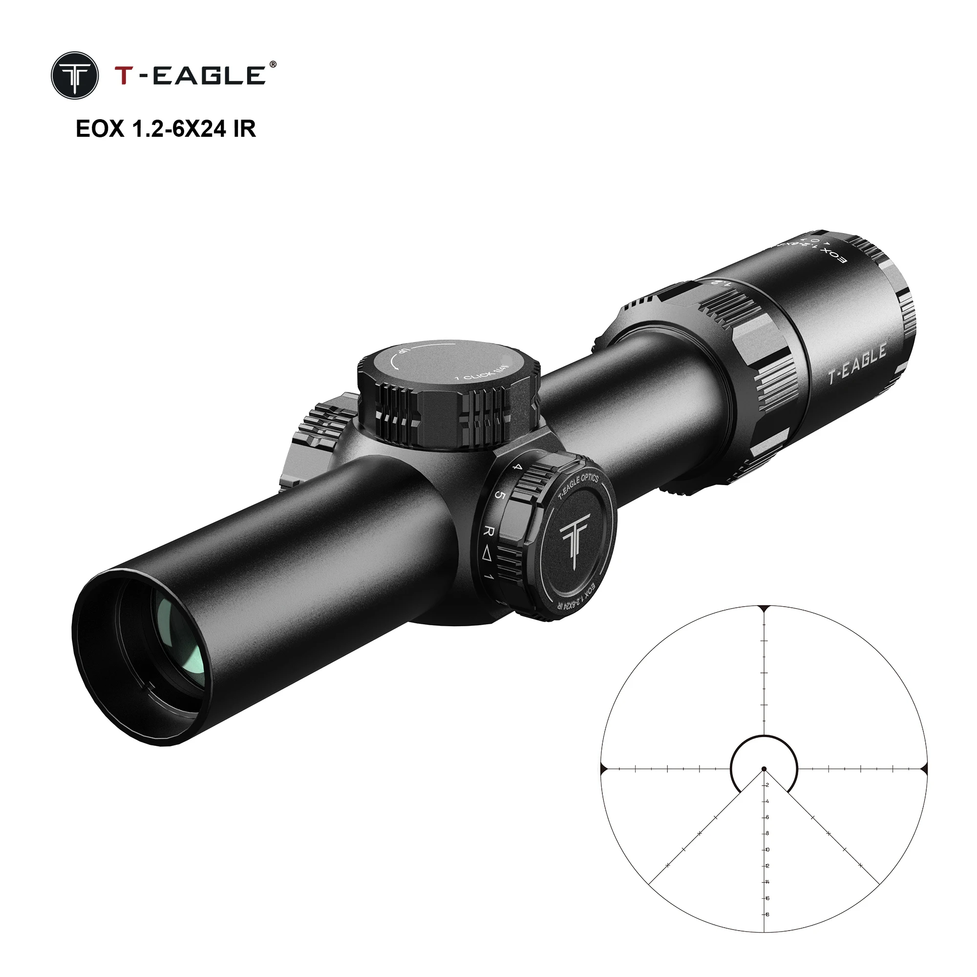 T-EAGLE EOX 1,2-6x24 ИК, прицелы и аксессуары для быстрой фокусировки, охотничье оборудование, оптика, наружный прицел