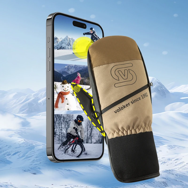 Wholesale Ski Gloves Waterproof Breathable Snowboard Gloves 3M Thinsulate Insulated Warm Winter Snow Gloves