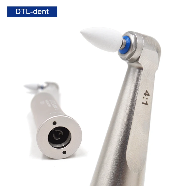 4:1 Dental polishing micromotor handpiece slow speed contra angle handpiece compatible with best FX57 dental handpiece