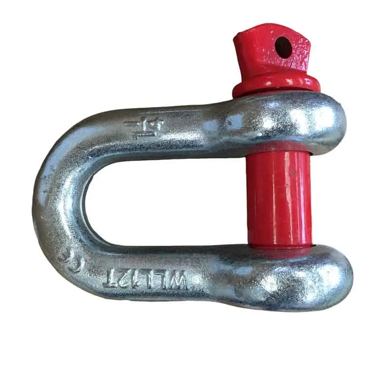 Factory Us Type Screw Pin Anchor Shackle Dee Shackle 0.5-55T Marine Hardware Lifting D Shackle