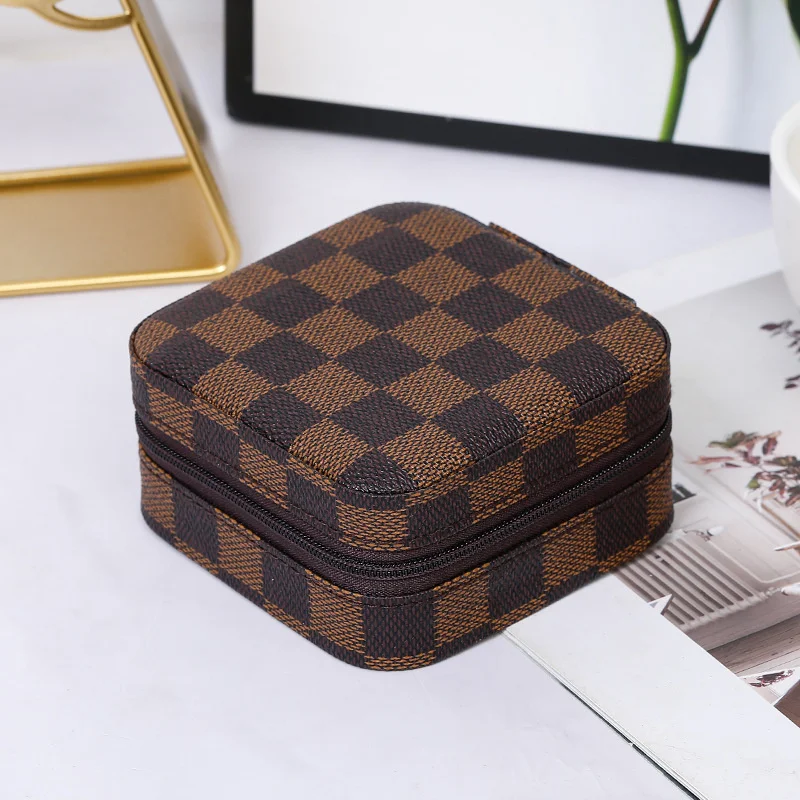 Travel Portable PU Leather Small Jewelry Organizer Storage Holder Box Jewelry Case for Ring Pendant Earring Necklace Bracelet