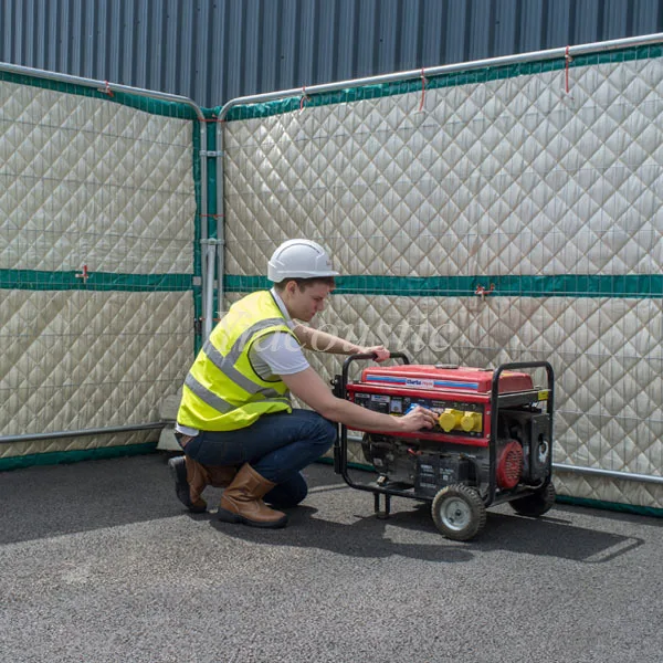 Yiacoustic sound-absorbing for outdoor construction flame-retardant sliver grey acoustic blanket sound barrier