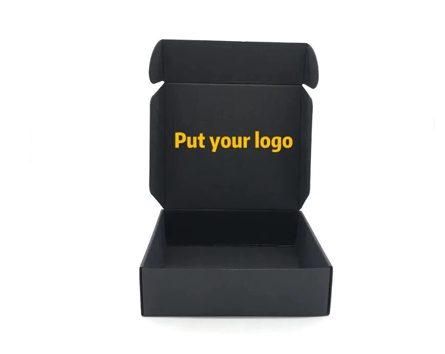 Mail Corrugated Box Custom Logo OEM Big Black Custom Eco Friendly Shipping Embalaje Decoupe Custom Carton Postal Packaging Pink