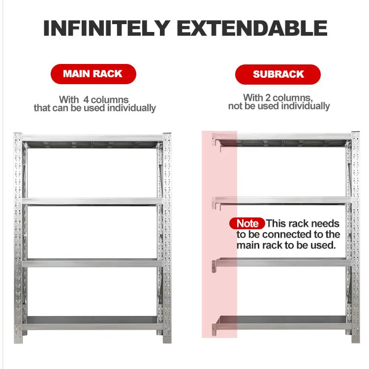 Industrial Stacking Heavy Duty Long Span Shelving Estanteria Storage metal shelf Rack For Warehouse