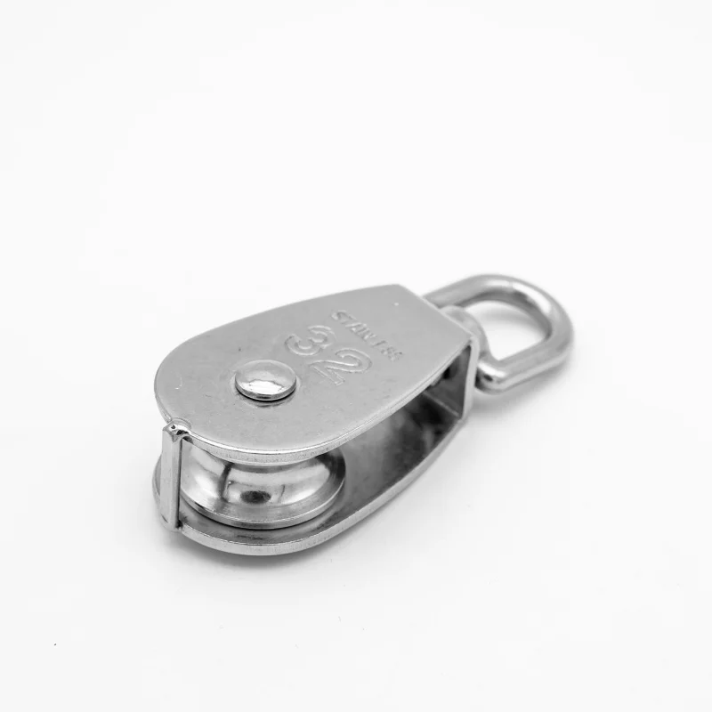 Polish Stainless Steel 304 Wire Rope Crane Single Swivel Pulley Block