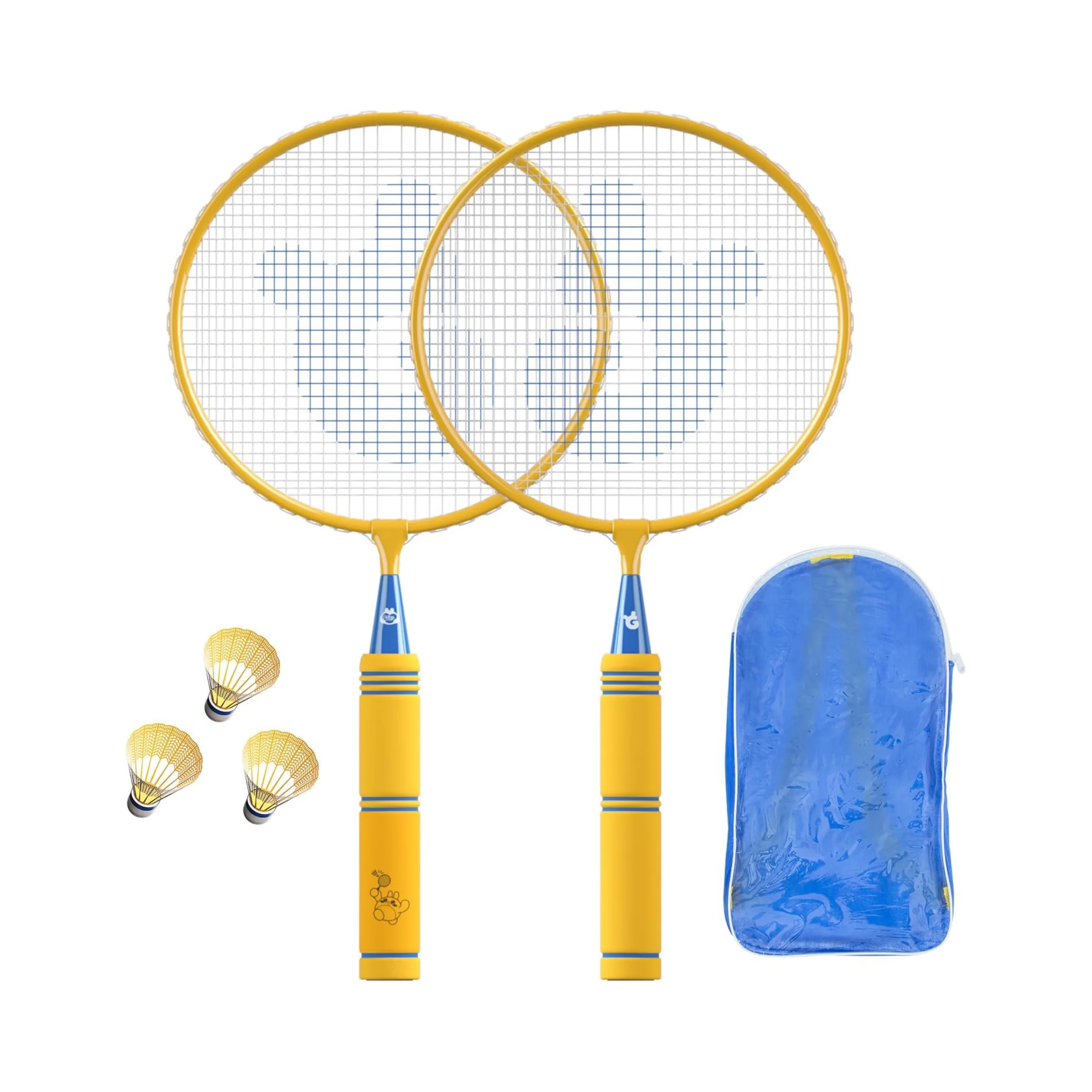 Factory New Arrival Sample Kids Badminton Racket Ferroalloy Badminton Racket With Shoulder Bag