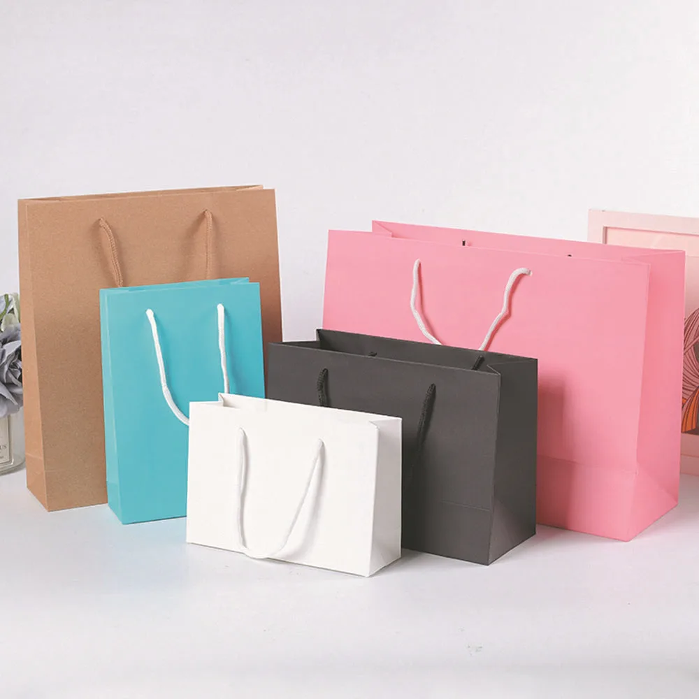 Manufactures Custom Paper Bags Extra Large Environmental Foldable Gift Jewelry White Paper Gift Shopping Bags Heat Seal CF