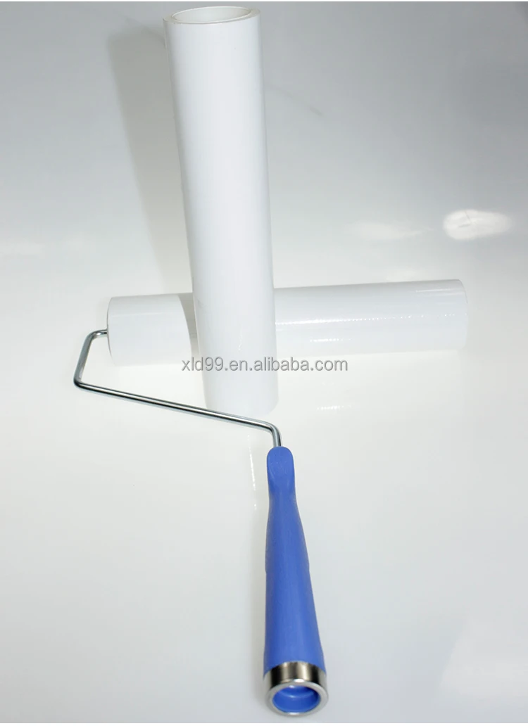 2021 10 Inch Reusable White Blue Cleanroom Silicone Dust Removal Sticky Roller