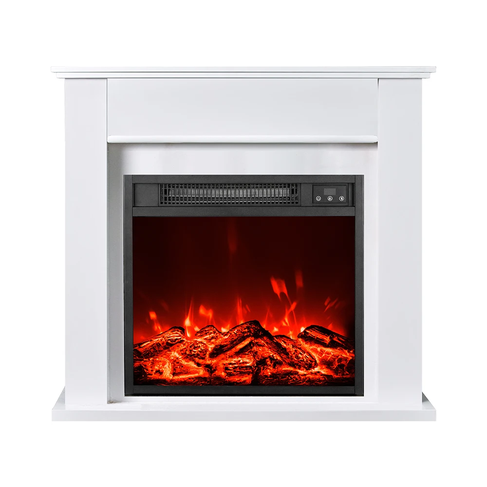 New 1500W Wall Mounted Log Flame Effect Electric Decorative Fixed Fireplace Heater