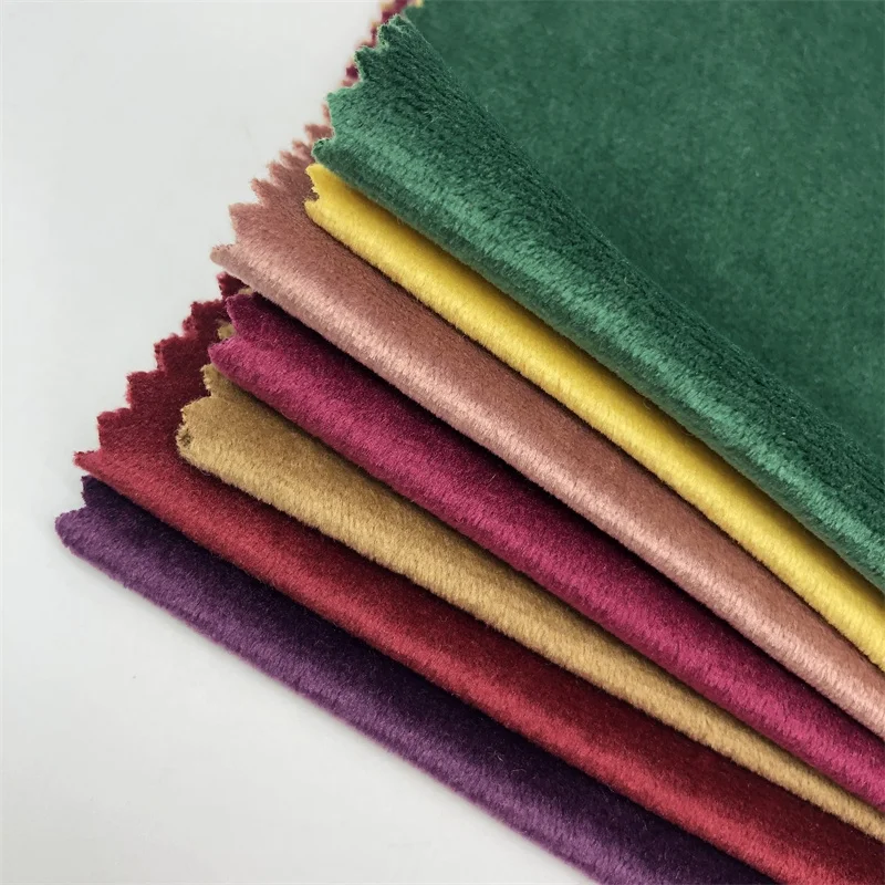 100 Polyester velvet Holland velvet polyester knit sofa fabric for furniture textile