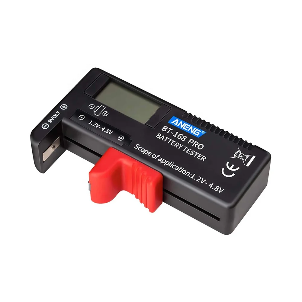 Тестер напряжения для кнопочных элементов AA, AAA, C, D 18650, 9 В, 3,7 в, 1,5 в, цифровой универсальный тестер батареи с ЖК-дисплеем
