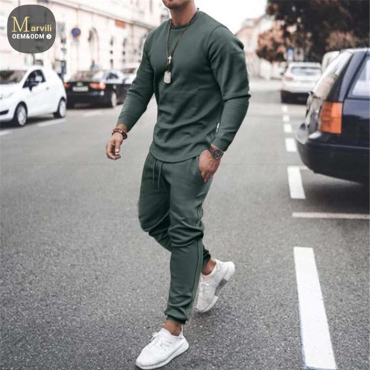 Marvili Customize Long Sleeve Leisure Suit Trend Fashion Sports Two Piece Set Jogging Suits For Men Clothing