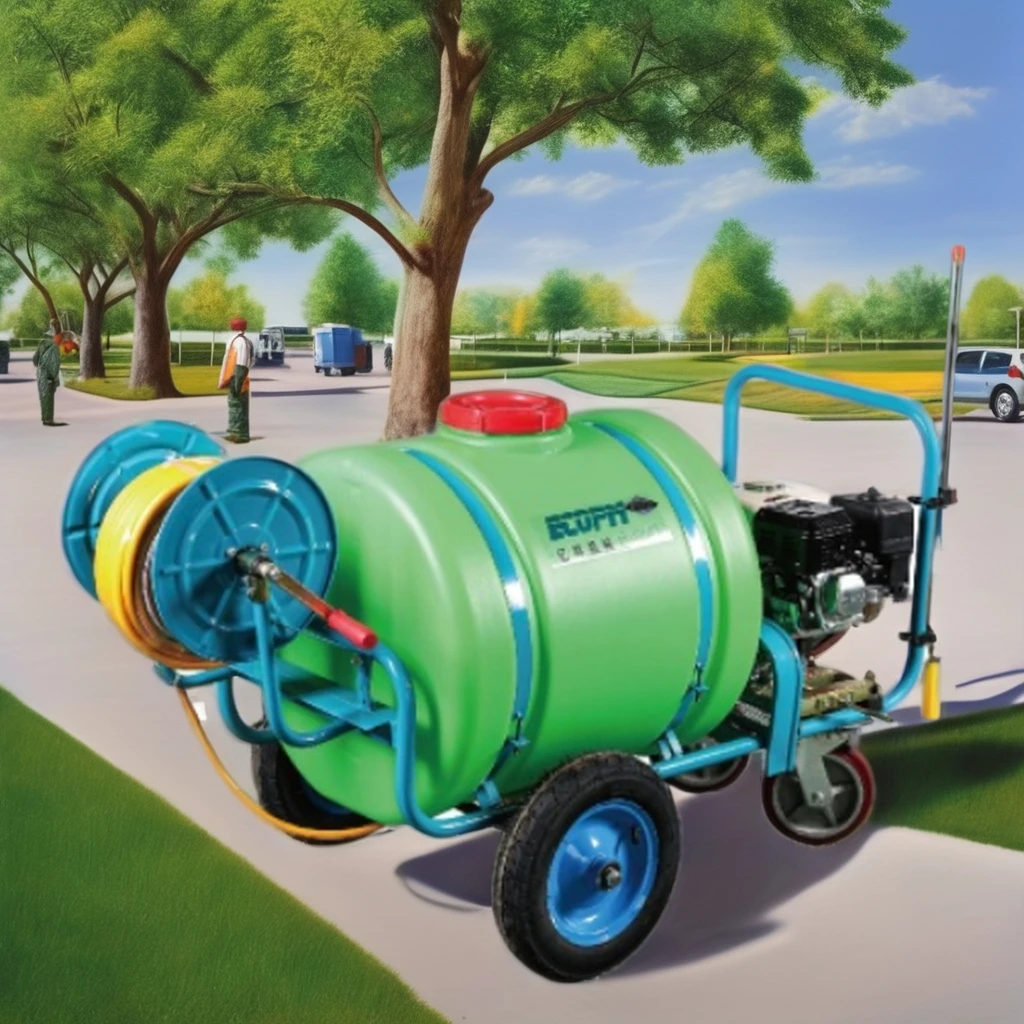 160L Portable Fog Machine 5.5 HP Gasoline Engine Range Four-Wheeled Trolley Hand Push High Pressure Drug sprayer for agricult