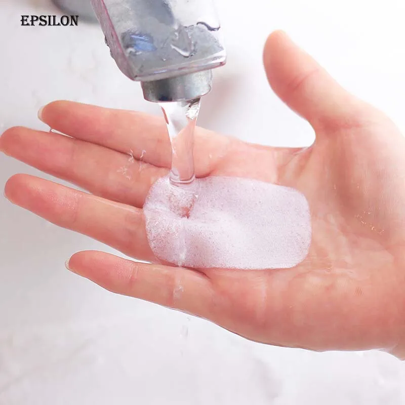 Epsilon Disposable Boxed Soap Paper Mini Soap Paper Portable Hand Washing Box 50pcs Travel Convenient Scented Slice Sheets