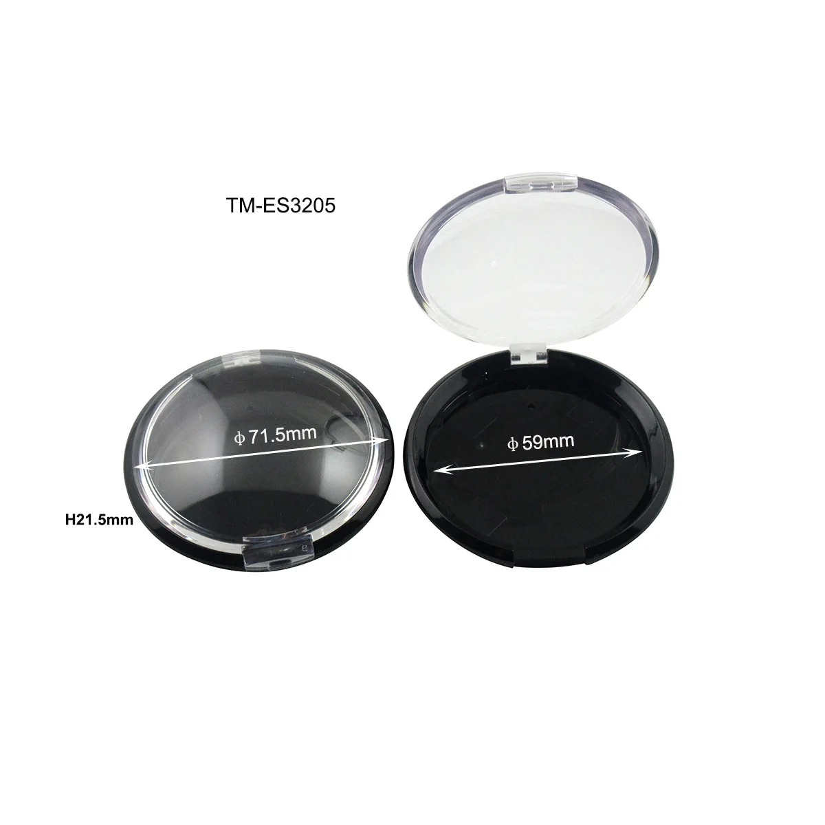 TM-ES3202  big size compact powder cosmetic case compress powder container pressed powder compact case (pan dia 100mm)
