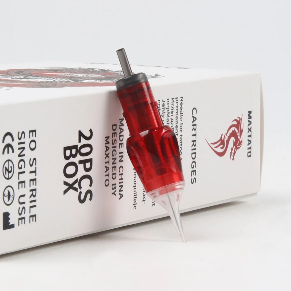 20PCS MAXTATO Pro Cartridge Tattoo Needles With Membrane RL/RS/RM Disposable Safety Tattoo Cartridge