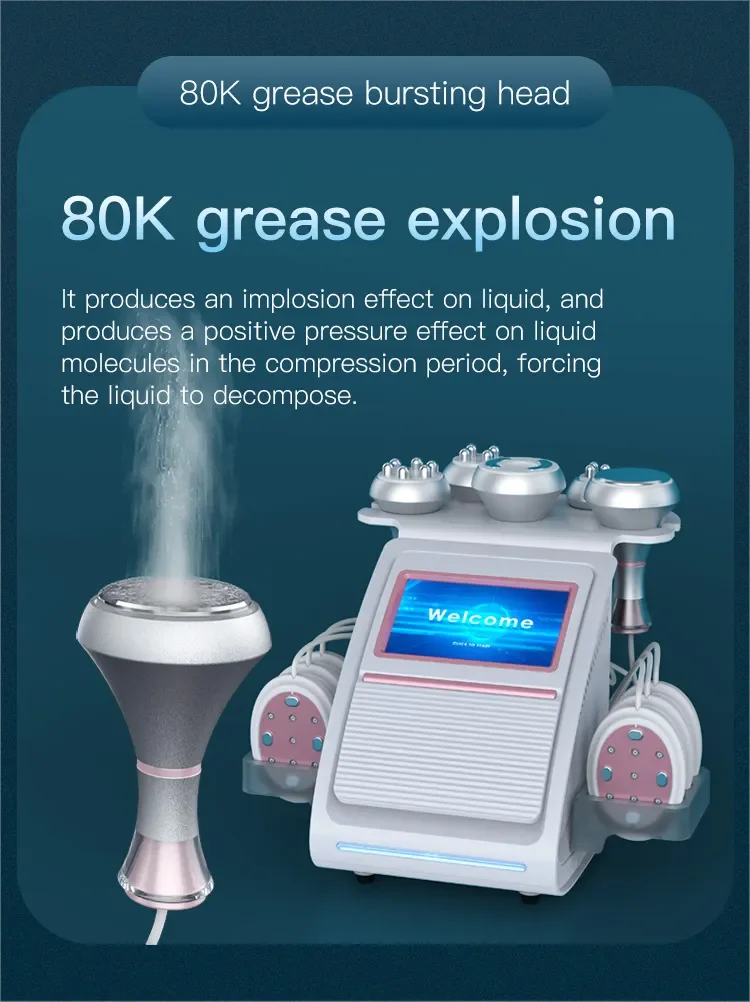 Professional Hot Selling Vacuum Cavitation System 6 In 1 Weight Loss Fat Burner Machine