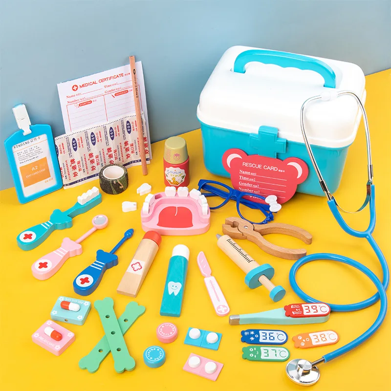 Custom Girl First Aid Roleplay Medical Boxs Suitcase Game Kit Toy Doctor Kit, Doctor Toys Educational, Doctor Set For Kids