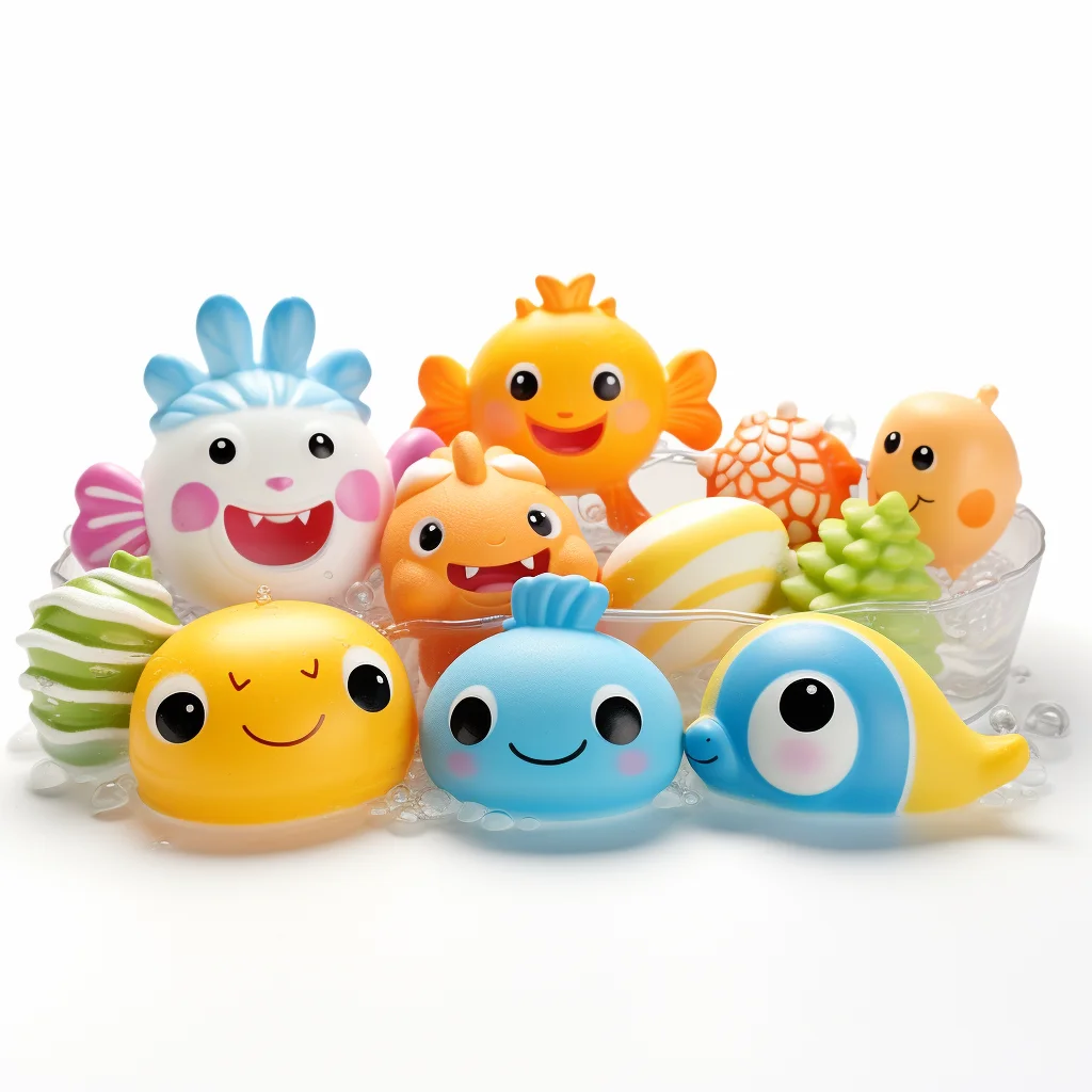 Custom Water Squeezing Toy Eco-friendly PVC Bathtub Toys Cute Animal Shape Mini Floating No Hole Sea Animals Baby Bathing Toy