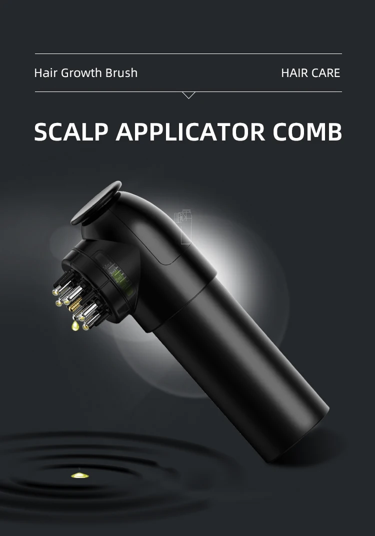 Black Portable Liquid Comb Pressurized Liquid Out Brush Mini Hand Massage Brush Scalp Massage Comb