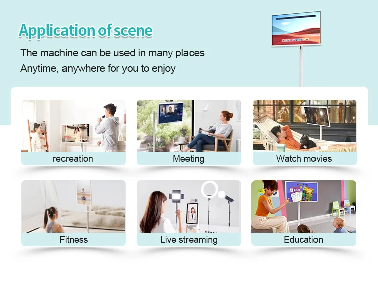 New 23.8 Inch Portable Touch Incell Screen Displays Full HD Wireless Android LCD Monitors for Home Business Gaming