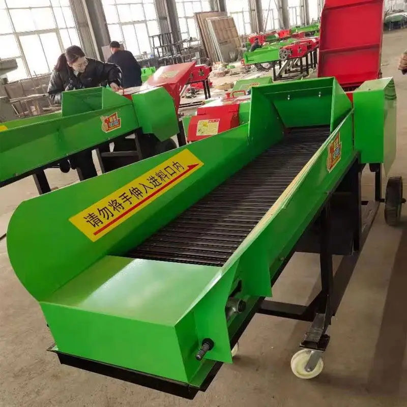 Farm Straw Feed Processing Cutting Chopper Feed Crusher Silage Chaff Cutters Machines Animal Grass