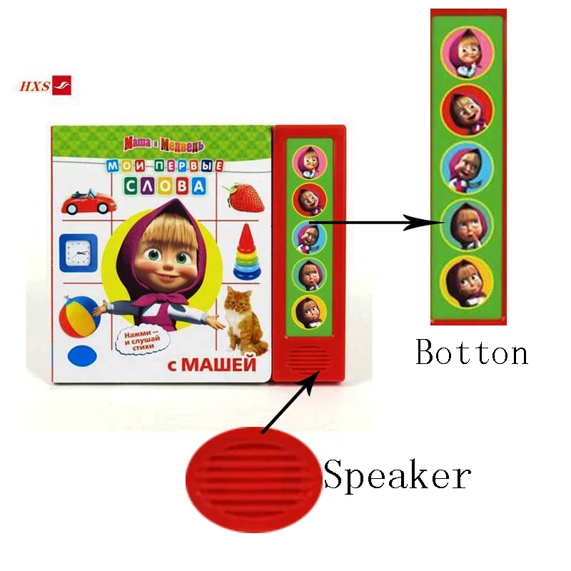 Promotional  High Quality Custom Press Button Kids EVA Sound Books For Learning sound book for children sound book module