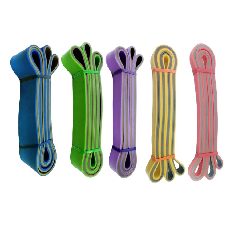 Custom Logo Heavy Duty Elastic Rubber Latex Resistance Bands Pull Up Assisted Exercise Stretching Bands Set for Gym