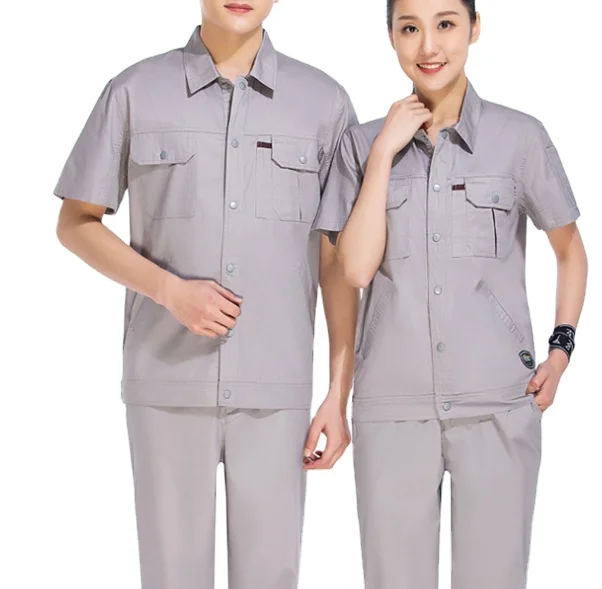 Summer thin cotton overalls suits site worker clothes workshop overalls summer clothes