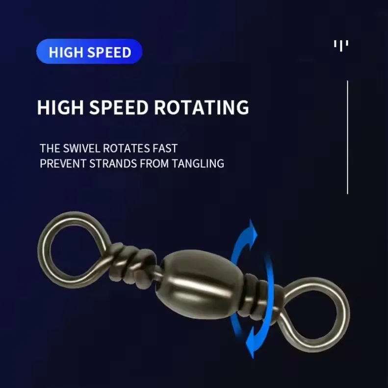 Alpha Fishing Stainless Steel Barrel Swivel Copper Rolling Swivel for Sea Saltwater Fishing Tackle Lure Fishing Techniques Kids