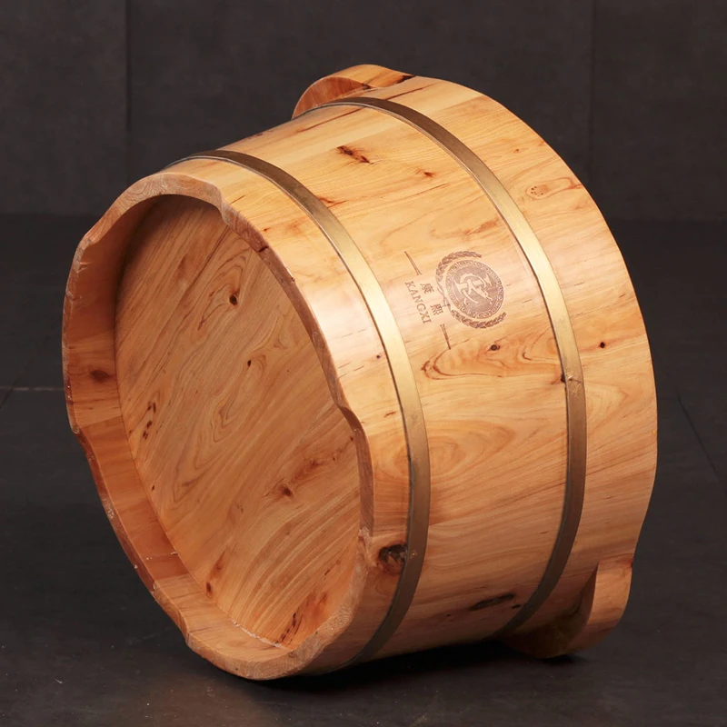 2020 new products Chinese Soaking Foot Tub For Home Use rubber Wood Massage Foot basin