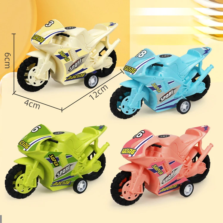 Wholesale Plastic Pull Back Toy Simulation Motorcycle Model for Kid