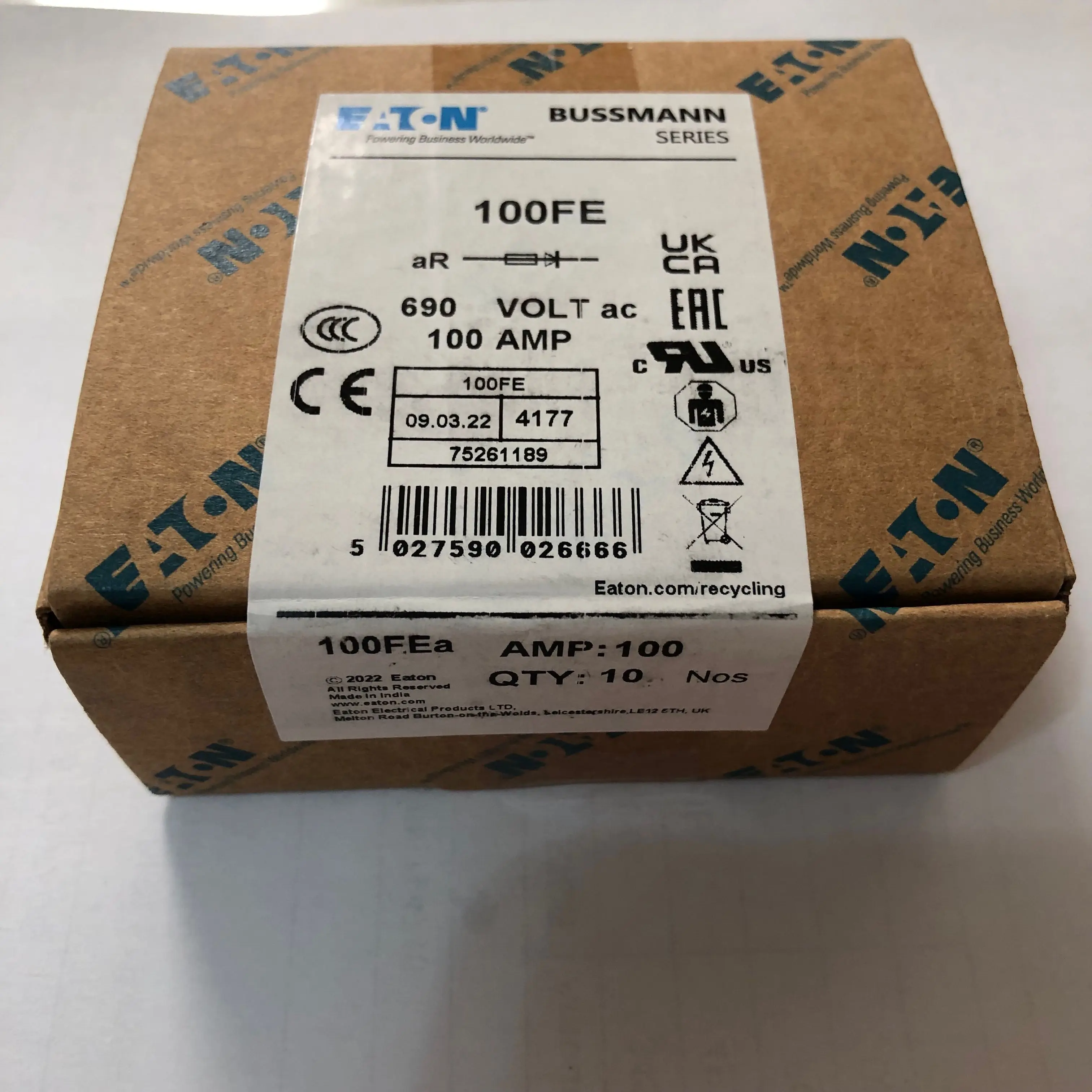 BS:88 BUSSMANN Fuse 690V 35A 40A 50A 63A 71A 80A 90A 100A  35FE 40FE 45FE 50FE 63FE 71FE 80FE 90FE 100FE