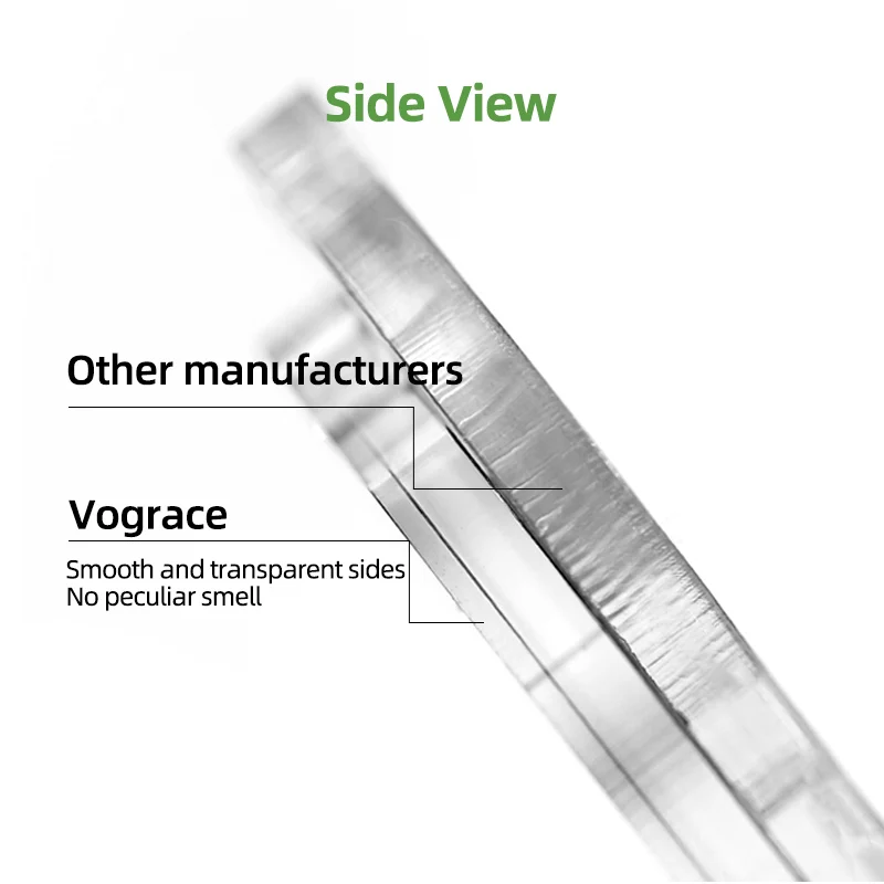 Vograce Made Acrylic Charms Custom Keychain Plain Double Sided Holographic Key Chain With Single Glitter Epoxy