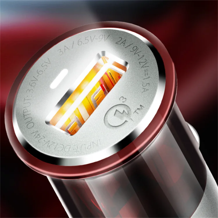 LDNIO Manufacturer Factory Direct Portable Hot C304Q Quick Charge 3.0 Car Charger Fashion Style 1 Usb Port 18W car charger adapt