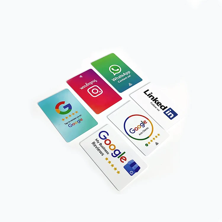 Custom Google Review NFC Card N213 Social Media Card Reviewing on Google Business Cards RFID