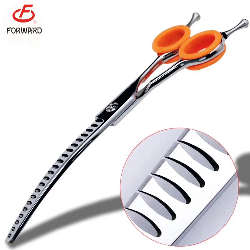 Новые поступления, парикмахерские ножницы для стрижки домашних животных, изогнутые филировочные ножницы