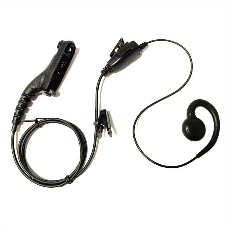 Pogo Pin Swivel Earpiece for Walkie Talkie Radio APX900 APX1000 APX4000 APX6000 with Reinforced Cable & Mic