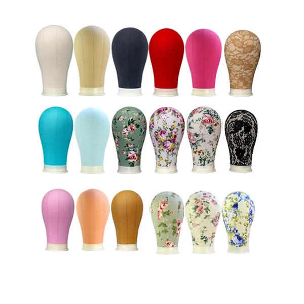 Wholesale Canvas Head for Wig Making Set Block Head with Tripod with Stand Canvas Cork Block Head for Wig Display Canvas