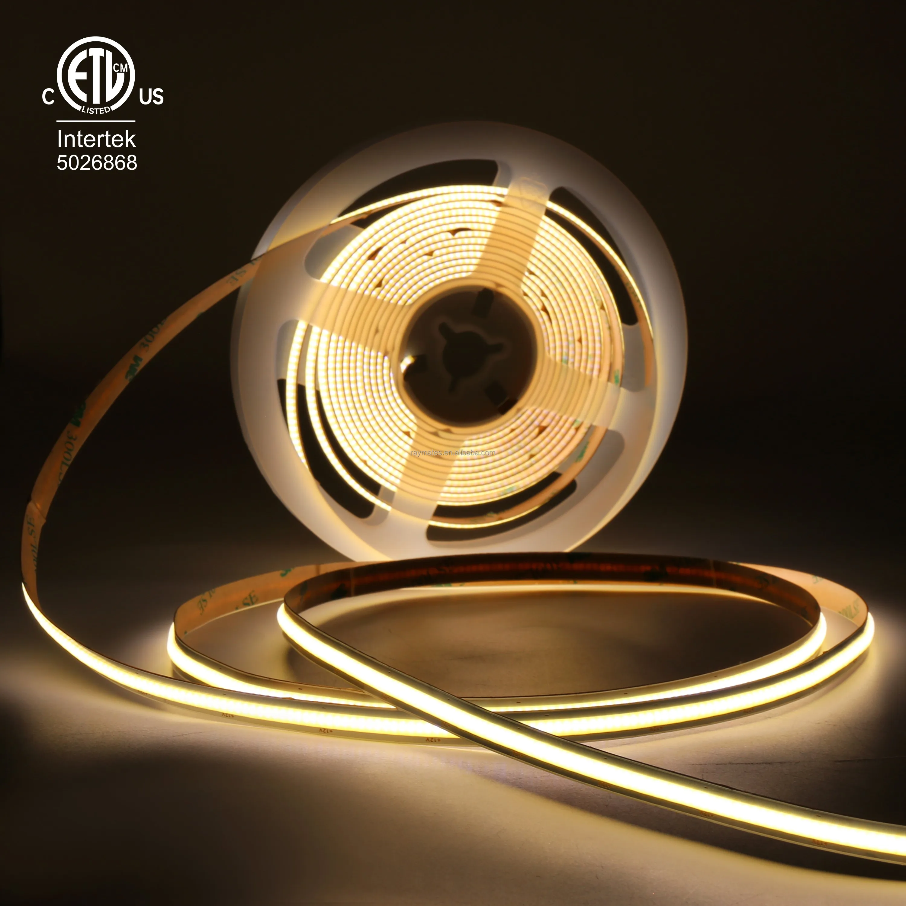 DC12V/24V COB LED Strip Light Mini Cutting 8mm Cob LED Strips 528LEDs 4000K-6000K IP20 8mm cob light led