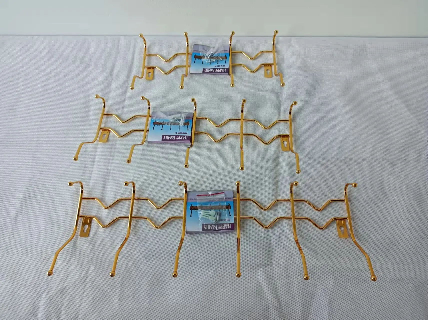 Golden Coat Rack Heavy Duty Wall Mounted Hat Towel Purse Robes Mudroom Bathroom Entryway Stainless Steel Metal Row Hooks