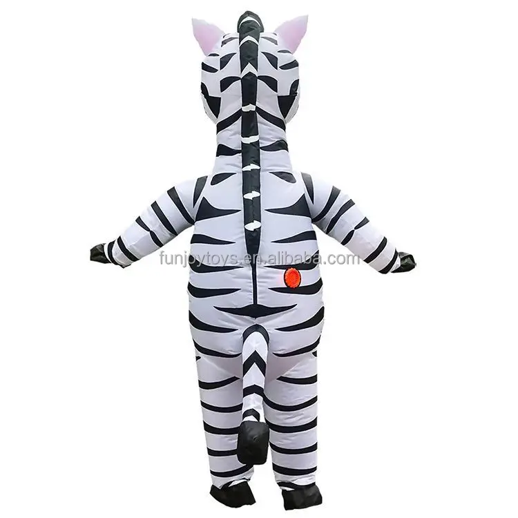 Lovely Zebra Inflatable Costume Adult Animal Cosplay Mascot Blow-up Costume for sale