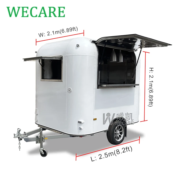 Wecare food carts and food catering trailer coffee truck mobile food trailer with full kitchen