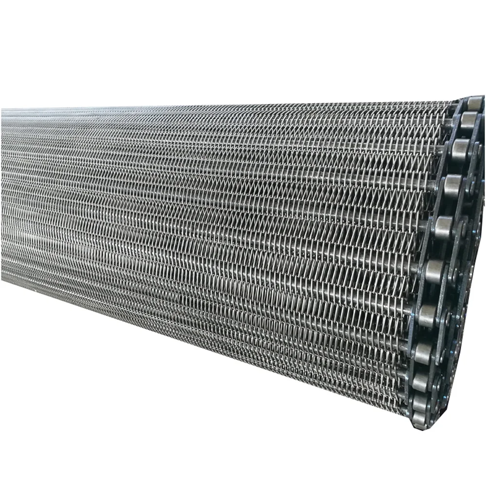 Food Grade Stainless Steel Wire Mesh Conveyor Belts Chain Link Conveyor Belt